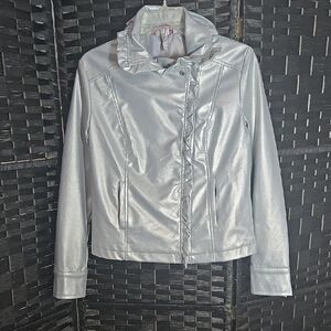 Pink Platinum Metallic Silver Jacket Womens Medium